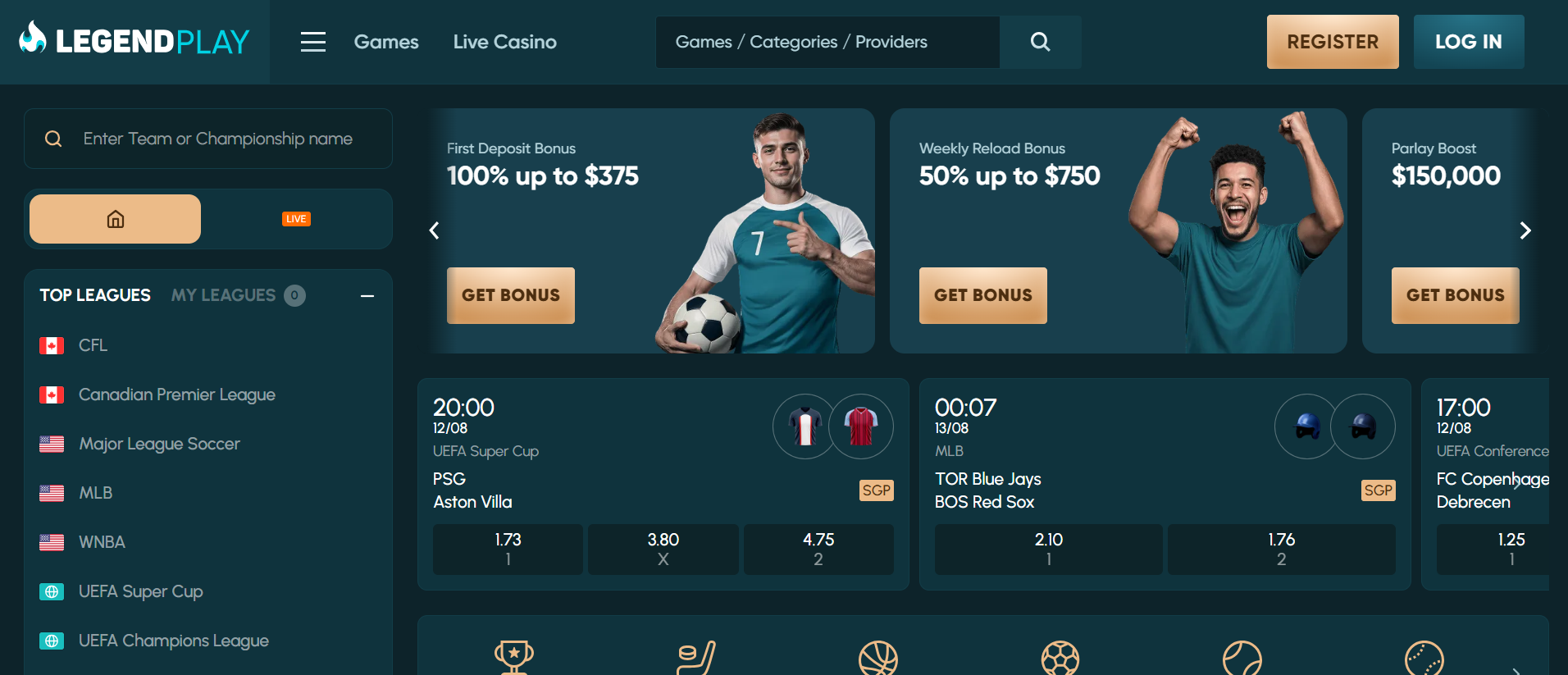 Legendplay Online Wetten